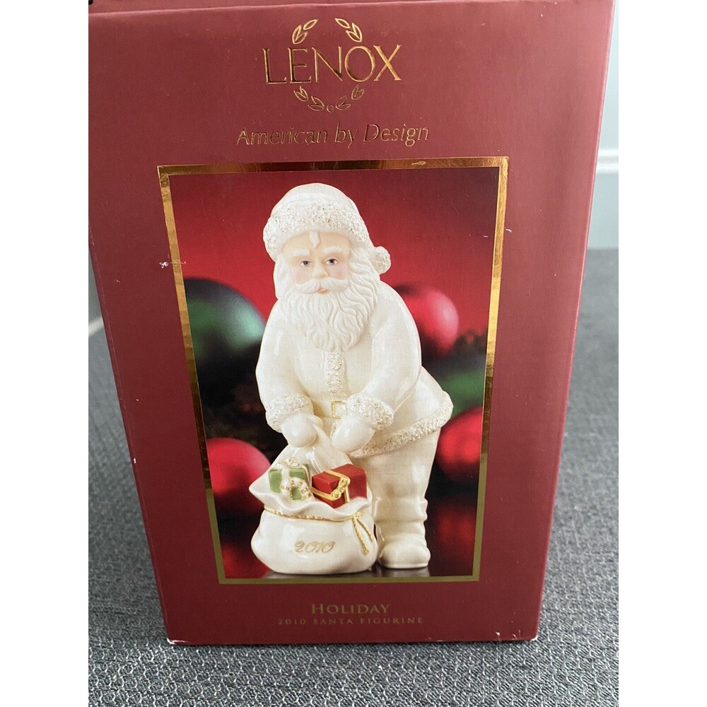 Lenox Santa w Toy Bag Figurine 2010 American By Design ~ 6.75” Tall New in Box